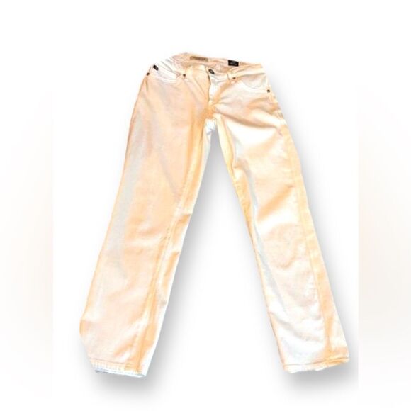 AG Adriana Goldschmied The Stilt Crop Cigarette Jeans Pants Size 26R White - Picture 3 of 11